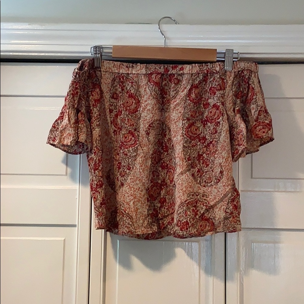 Madewell Floral Off the Shoulder Crop
